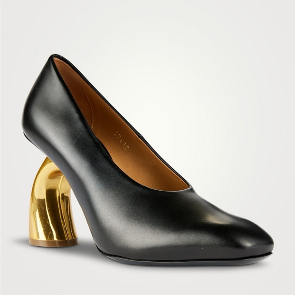 DRIES VAN NOTEN
Curved-Heel Leather Pumps, 36.5 NEW - Picture 4 of 16